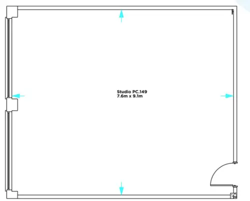Floor plan of full time office workspace in The Light Box