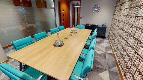 An office with lovely chairs.