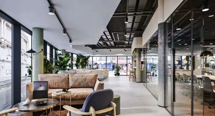 Coworking area and breakout space in Landmark Kings Cross