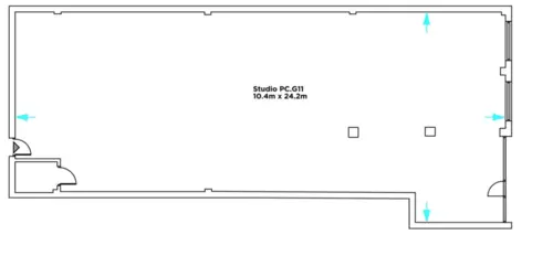Floor plan of full time office workspace in The Light Box