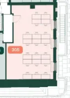 Floor plan of full time office workspace in X And Why Bloomsbury
