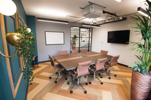 Meeting room at Wizu Workspace - 32 Eyre Street Sheffield