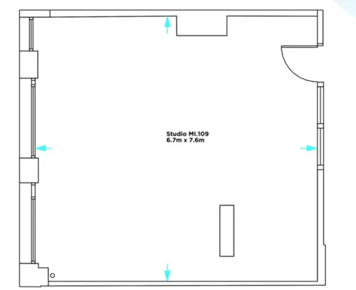 Floor plan of full time office workspace in Mirror Works