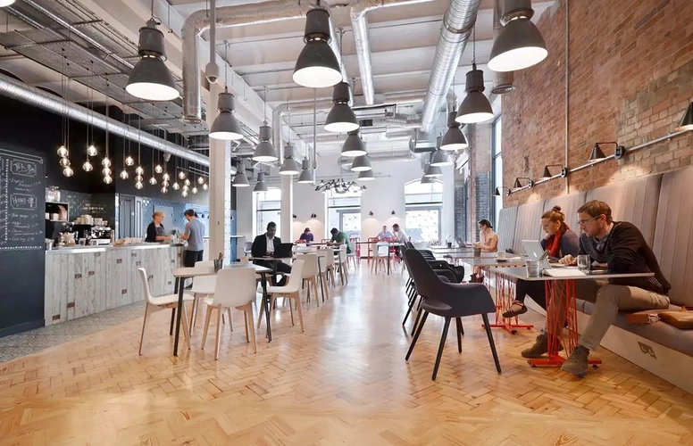 Coworking area and breakout space in Canalot studios