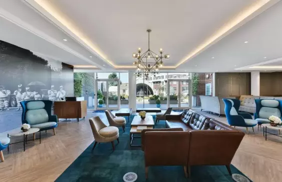 An office space with natural light.