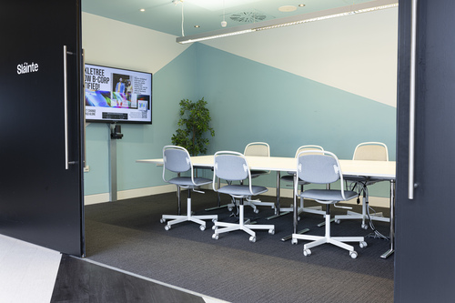 Meeting room at Huckletree Dublin