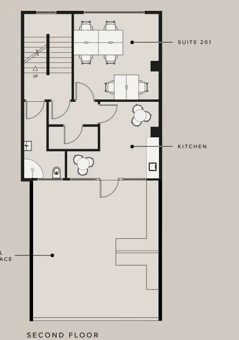 Floor plan of full time office workspace in 12 David Mews