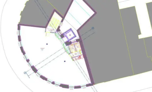 Floor plan of full time office workspace in Cornwell House
