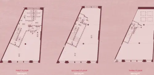 Floor plan of full time office workspace in 46 Great Eastern Street