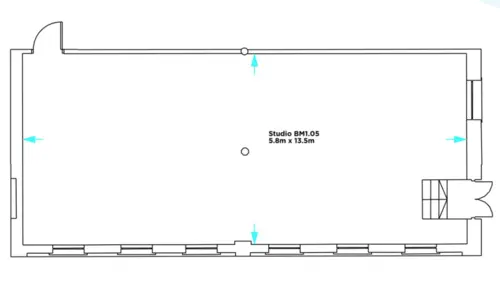 Floor plan of full time office workspace in Barley Mow Centre