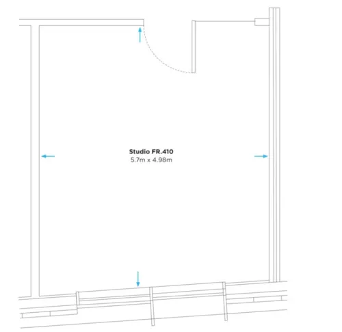 Floor plan of full time office workspace in The Frames