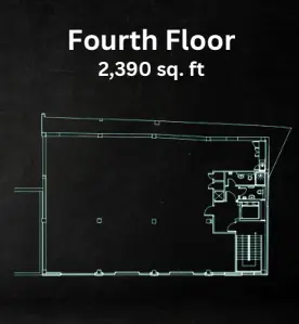 Floor plan of full time office workspace in The Brewery Building