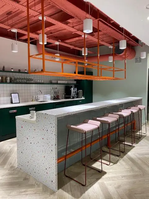 Coworking area and breakout space in Landmark Tottenham Court Road