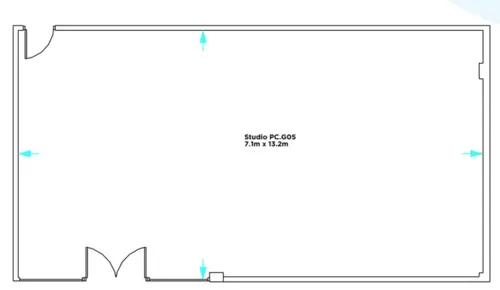 Floor plan of full time office workspace in The Light Box