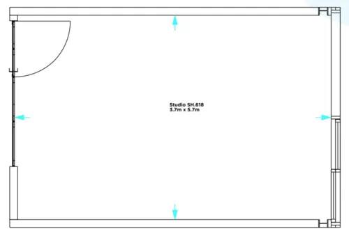 Floor plan of full time office workspace in The Shepherds Building