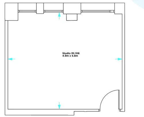 Floor plan of full time office workspace in Mirror Works