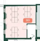 Floor plan of full time office workspace in X And Why Bloomsbury