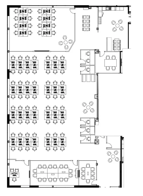 Floor plan of full time office workspace in Scale Space White City