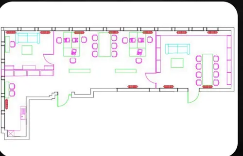 Floor plan of full time office workspace in 41-42 Eastcastle Street