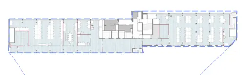 Floor plan of full time office workspace in 1 Waterhouse Square