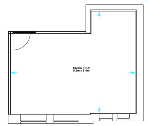 Floor plan of full time office workspace in Ink Rooms