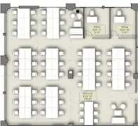 Floor plan of full time office workspace in Spacemade   10 X