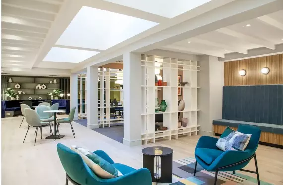 An office with modern decor.