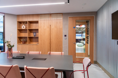Meeting room at Huckletree Kensington