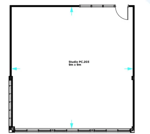 Floor plan of full time office workspace in The Light Box