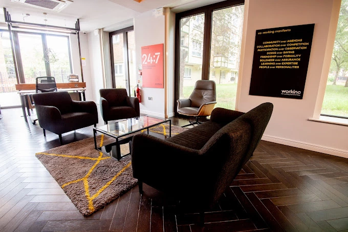 Coworking area and breakout space in Workinc