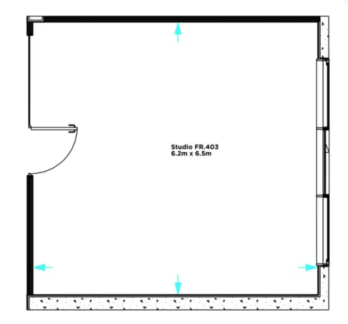Floor plan of full time office workspace in The Frames
