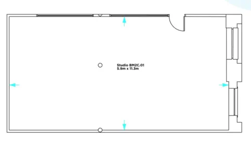 Floor plan of full time office workspace in Barley Mow Centre