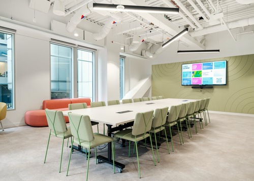 Meeting room at Huckletree Liverpool Street
