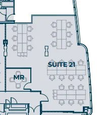 Floor plan of full time office workspace in Citypoint 