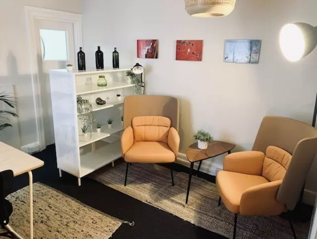 Sofa breakout area at Office Tribe