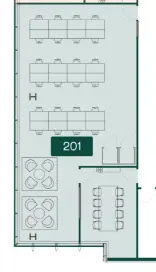 Floor plan of full time office workspace in X+Why 103 Colmore Row
