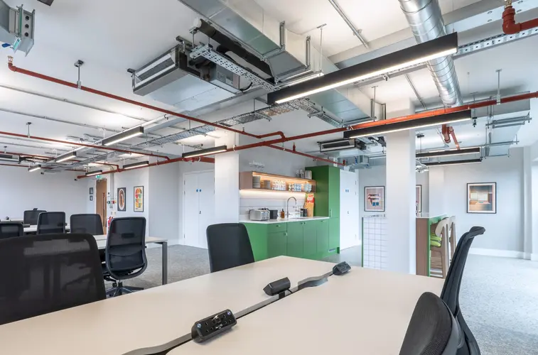 An office with lovely natural lighting.