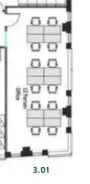 Floor plan of full time office workspace in Industrious 24 Chiswell Street