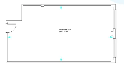 Floor plan of full time office workspace in The Light Box
