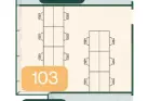 Floor plan of full time office workspace in X+Why 103 Colmore Row