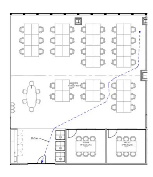 Floor plan of full time office workspace in Huckletree Leadenhall