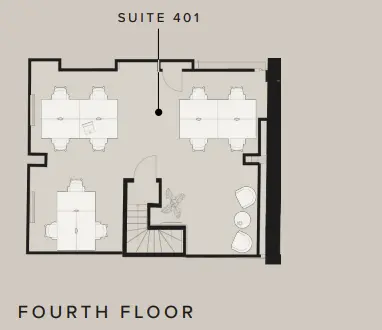 Floor plan of full time office workspace in 22 King Street