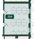 Floor plan of full time office workspace in X And Why Bloomsbury