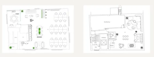 Floor plan of full time office workspace in Workplace+ Ireland Yard