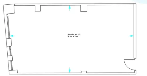 Floor plan of full time office workspace in Mirror Works