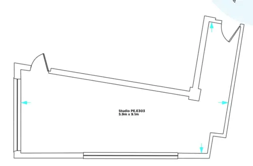 Floor plan of full time office workspace in Parkhall Business Centre