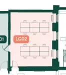 Floor plan of full time office workspace in X And Why Bloomsbury