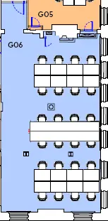Floor plan of full time office workspace in Walworth Town Hall