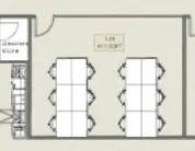 Floor plan of full time office workspace in Studio Y