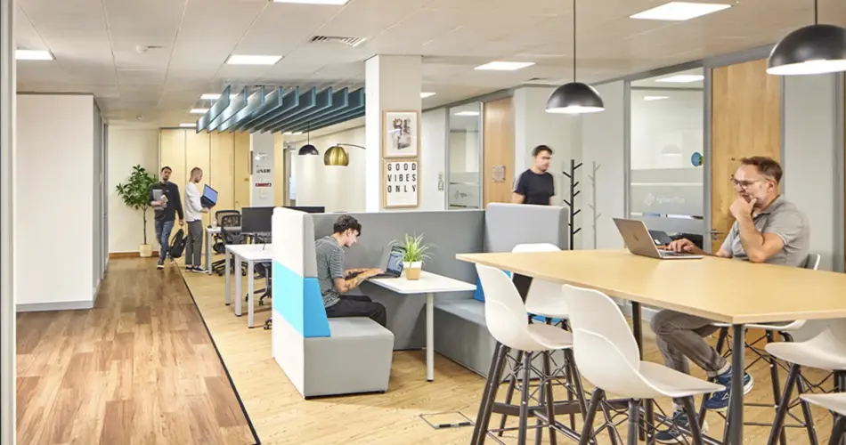 Coworking area at FigFlex Offices Watford